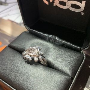 Harley Davidson Rose Gold Ring with Filigree.